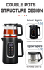 Peralatan Penjualan Panas Lapisan Ganda 1.5L+1.1L Stainless Steel Water Electric Water Kettle Arab Samovar Tea Maker Set Glass Teapot Kettle