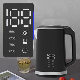 Kendi Baja Tahan Karat 1,5L Ketel Lapis Ganda Kontrol Suhu Ketel Teh Listrik Digital Pintar