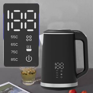 Kendi Baja Tahan Karat 1,5L Ketel Lapis Ganda Kontrol Suhu Ketel Teh Listrik Digital Pintar