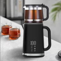 Peralatan Dapur 1.5L Kettle+1.1L TEAPOT DOUPLE DOPLEG ELECTRIC TEAT KONTROL SUMBER Digital Display Display Kettle Untuk Teh Tinggi
