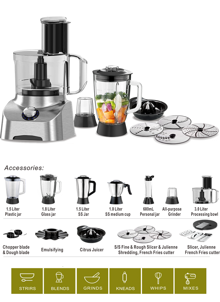 Pemotong Daging Blender Meja Pabrik Multifungsi, Pemotong Daging dengan Kaki Besar Anti-selip