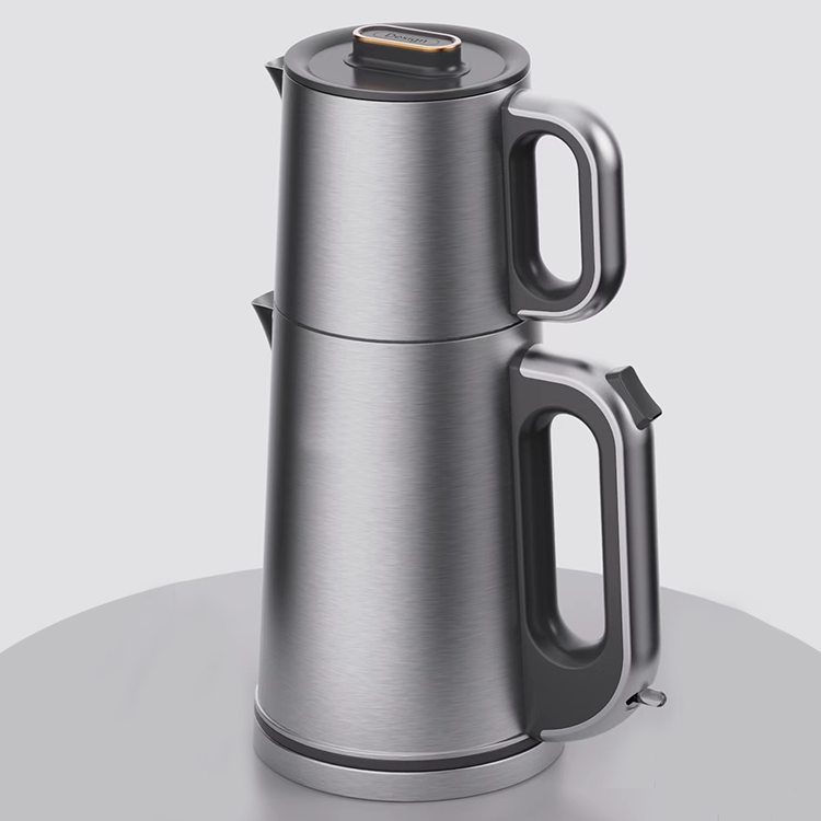 Mesin Teko Teh Listrik Samovar Ketel Listrik Dapur Pintar 2,0L dengan Set Baki Kontrol Suhu