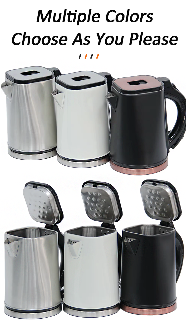 Harga Pabrik Stainless Steel 1.6L Kapasitas Besar Model Desain Baru Mudah Dibersihkan Untuk Ketel Listrik