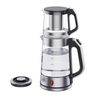  2 In 1 Gabungan Samovar Pembuat Teh Ganda Pot Kaca 1,7L + 1,0L Ketel Teh dengan Badan Kaca Peralatan Dapur Rumah 