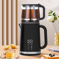 Ketel Dinding Ganda 1500W Modern Dasar 360 Derajat 1,5l + 1,1l Ketel Listrik Cerdas Lapisan Ganda dengan Teko Kecil