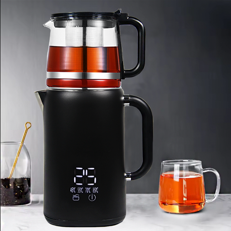 Kualitas Tinggi Listrik Rusia Samovar Hervidor De Agua Electrico 2 In 1 Ketel Air Teko Ketel Set untuk Dapur Rumah
