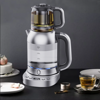 Peralatan Rumah Tangga Pembuat Teh Listrik Ketel Kaca Borosilikat Tinggi Dan Teko Teh Dengan Kontrol Suhu