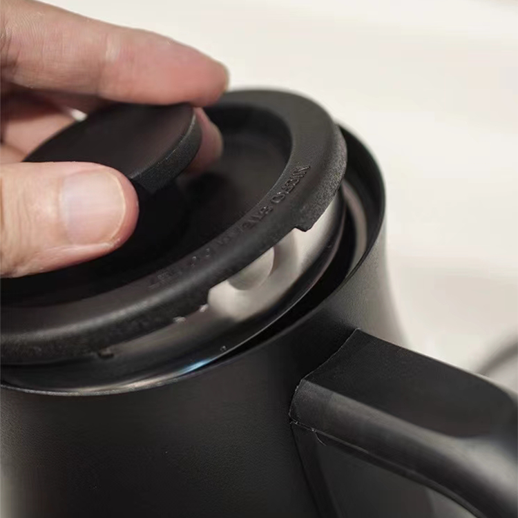 Teko Kopi Baja Tahan Karat 600Ml Tuang Di Atas Ketel Kopi Leher Angsa Listrik Pembuatan Bir Espresso