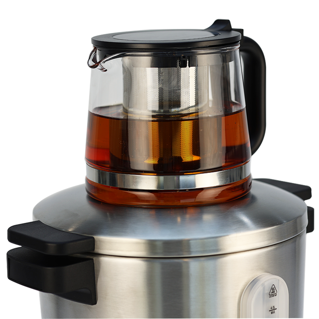 Produsen Grosir 4l Stainless Steel Mesin Pembuat Teh Samovar Rusia Ketel Air Samovar Turki Listrik untuk Dijual