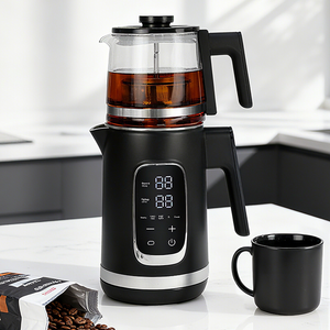 Peralatan Dapur Rumah Pintar Panci Mendidih Listrik Kontrol Digital 1.5 + 1,1L Ketel Ganda Pembuat Teh Ketel Tanpa Kabel dengan Teko Teh