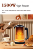 Peralatan Penjualan Panas Lapisan Ganda 1.5L+1.1L Stainless Steel Water Electric Water Kettle Arab Samovar Tea Maker Set Glass Teapot Kettle
