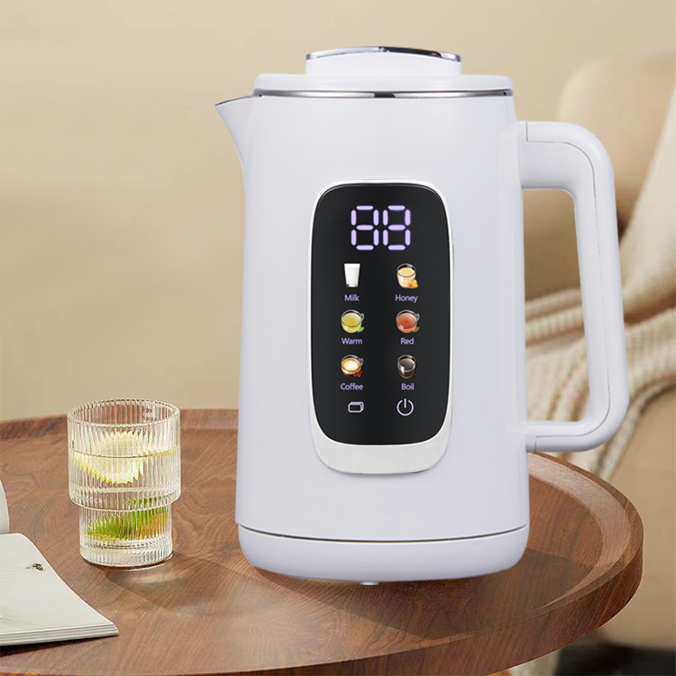 Desain Baru Teh Pot Digital 1.5L+1.1L Turki Samovar Kettle Pembuat Teh Listrik Set Panel Kontrol Layar Warna Otomatis