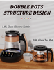 Peralatan Rumah Terbaru Lran Glass Tea Kettle 1500W Teh Multi-Fungsional Machime Double Glass Tea Maker dengan Infuser