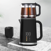 Peralatan Rumah Desain Baru Electric Keitle Factory Borosilicate Glass Tea Maker Double Wall Glass Tea Ketel untuk Teh Tinggi